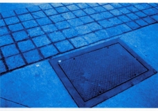 Sidewalk in bLuE
