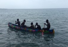 Canoeing in the sea