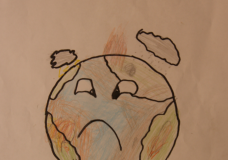 Because the climate change the planet is sad