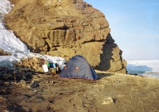 Camping by the Frozen Sea