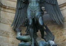 Angel Michael Beats the Devil--Paris, France