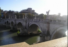 Bridge with statues in rome