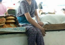 Woman selling bread