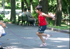 The playing girl