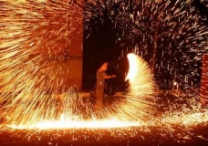 The Man of Steel on Fire