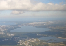 From the plane, flying into Tallinn