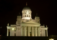 The Lutheran Cathedral at night-time
