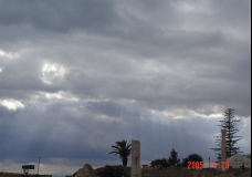 Sunrays Behind Clouds