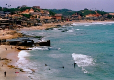 Beach scene taken from Elmina Castel