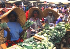 woman in food market