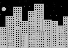 the city on the night