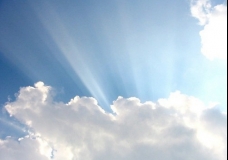 Lake Erie - Cloud and Rays 1 -  Ontario, Canada, July 2002