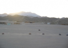 Motor cycles near the Bedouin settlement
