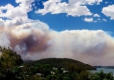 Pittwater Bay - Sky Burning - Sydney, Australia, December 2002