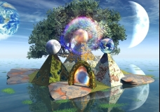 Mothership Gaia World Tree Island