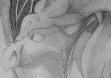 close up of gothic dragon