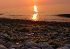 Lake Erie - Sunset and Shore 1 - Ontario, Canada July 2002