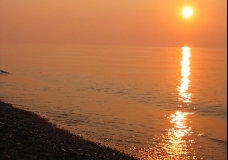 Lake Erie - Sunset and Shore 3 - Ontario, Canada July 2002