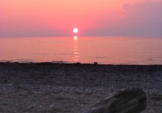 Lake Erie - Pink Sun 2 - Ontario, Canada July 2002
