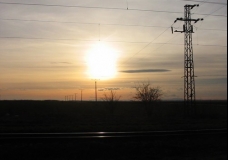 Crossroads at Sunset - Bratislava, Slovakia, January 2002