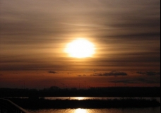 Sun on the Water - Bratislava, Slovakia, January 2002