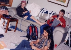 An evening of knitting
