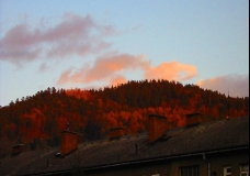 Glowing Hillside - Kremnica, Slovakia, February 2002