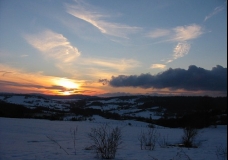 Sunset Over Snow 1 - Kremnica, Slovakia, February 2002