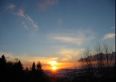 Sunset Over Snow 3 - Kremnica, Slovakia, February 2002