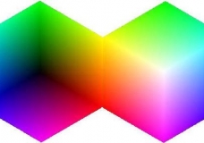 A Twisted Pair of Light and Colour Cubes