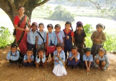 A Typical Government School Class Teacher with Her Students!