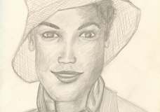 A girl with a hat