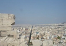 The Parthanon overlooking Athens Greece