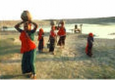 water and Indian woman