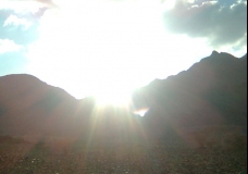 sun and mountain