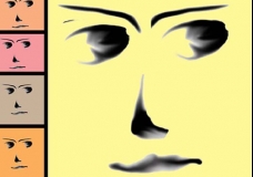 Faces of different colour