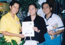 CHOY AND JAKE WITH ABS CBN REPORTER KAREN DAVILA