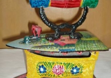 truck art on pottery