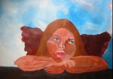 Colour Self Portrait style of Rafaello Angel