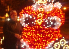 Mrs.Simonette Tenido Brebenariu with Luminous Christmas Teddy Bear at Resita,2008