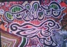 face n text close up