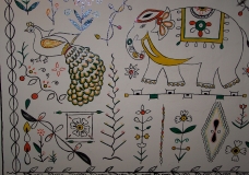 Tribal art on the wall