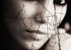 Broken face