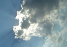 Sun behind the clouds