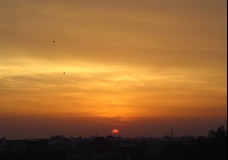 At sunset