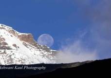 RISING MOON  IN  HIMALAYAS