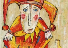 “Lonely clown” oil painting Bogomolnik