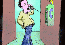 She left me on the phone...