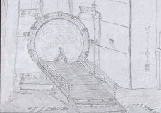 my first sketch of the gate from tv sg1.