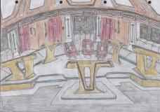 Enterprise E Bridge Sketch + Colour.
